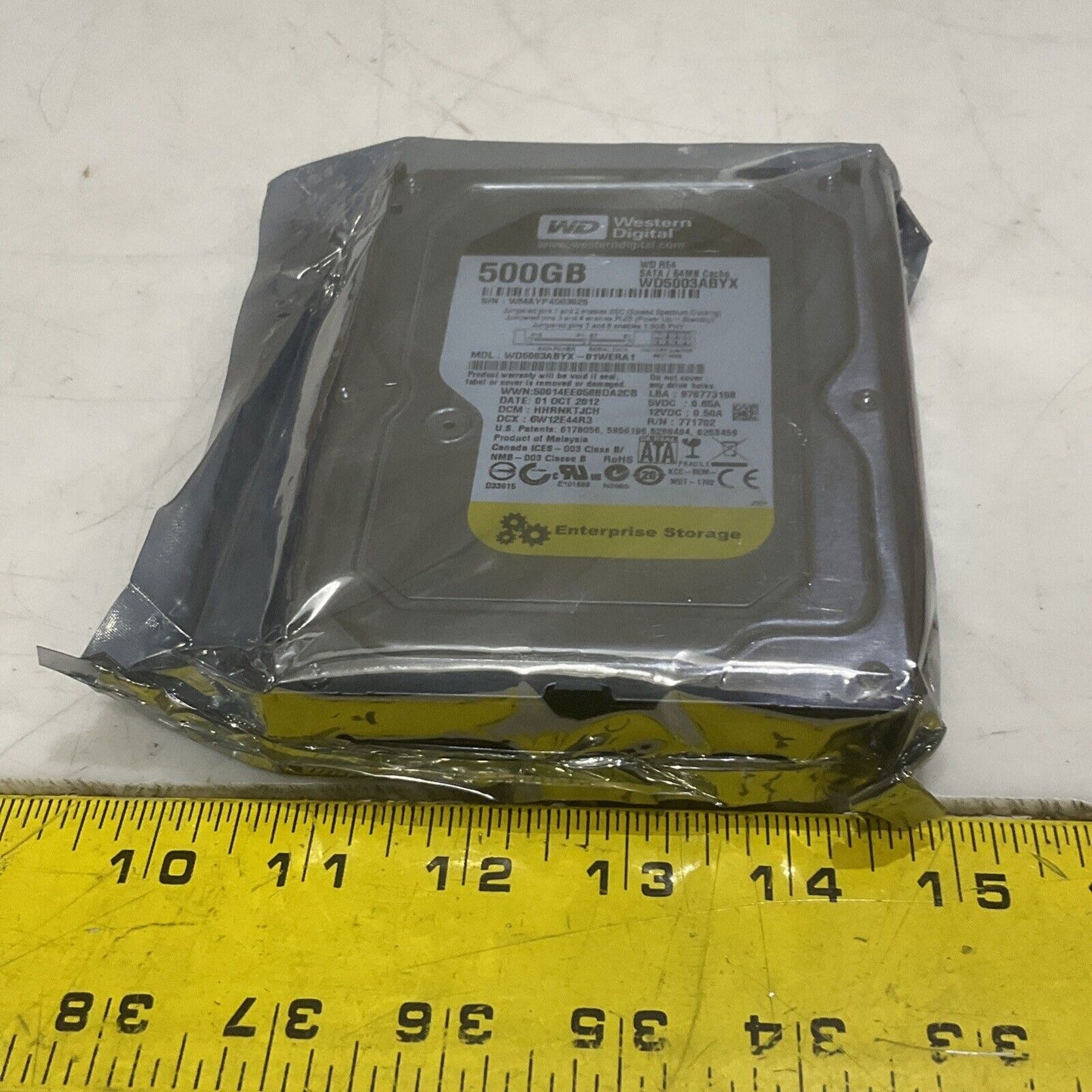 WD WESTERN DIGITAL WD RE4 SATA/64MB WD5003ABYX-01WERA1 SATA HARD DRIVE U3S