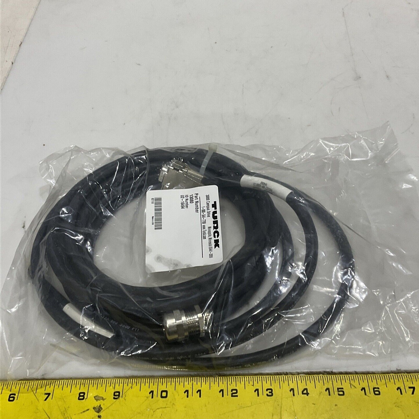 TURCK U2-16494 13080 CABLE ASSEMBLY RESOLVER W4052 U3S