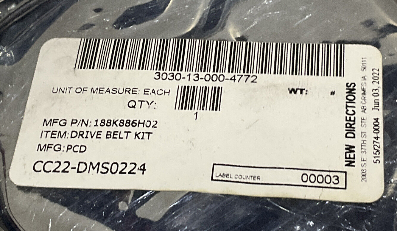 MACRON DBK-CAX-1690 DRIVE BELT KIT U3S