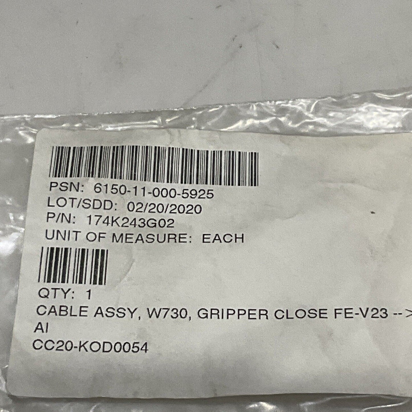 TURCK U-00716 CABLE ASSEMBLY PKG 3M-1.304-PSG 3M/S90/S101 GRIPPER LOT OF 2 U3S