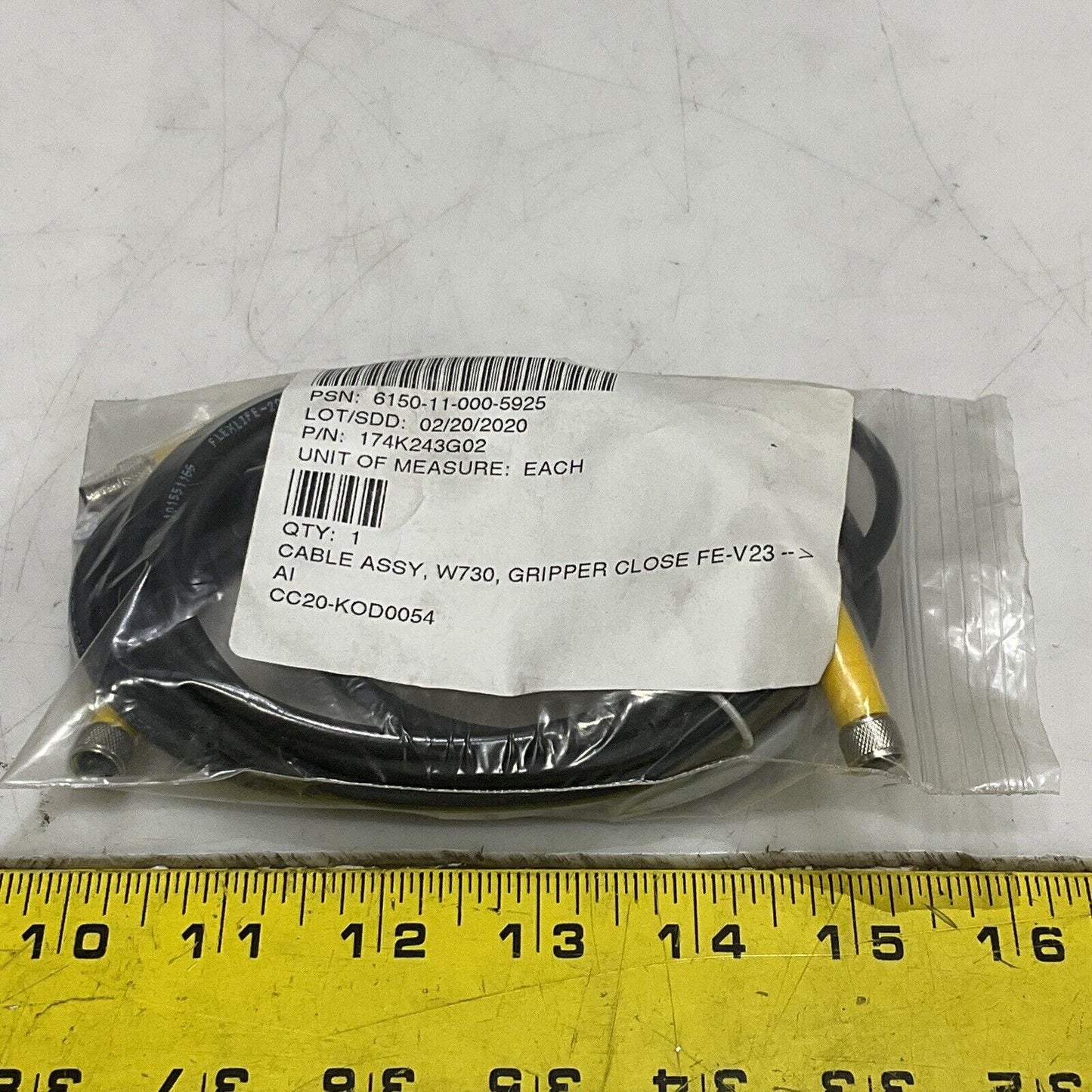 TURCK U-00716 CABLE ASSEMBLY PKG 3M-1.304-PSG 3M/S90/S101 GRIPPER LOT OF 2 U3S