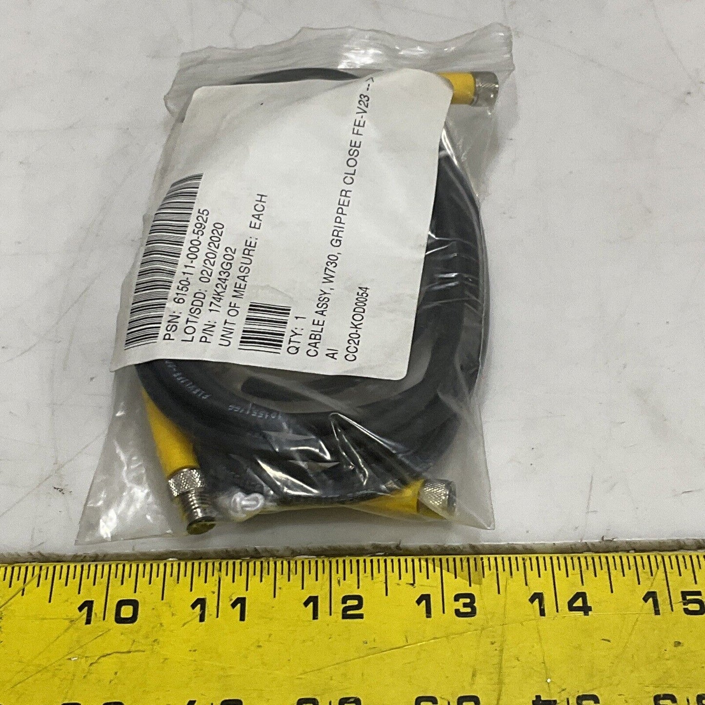 TURCK U-00716 CABLE ASSEMBLY PKG 3M-1.304-PSG 3M/S90/S101 GRIPPER LOT OF 2 U3S