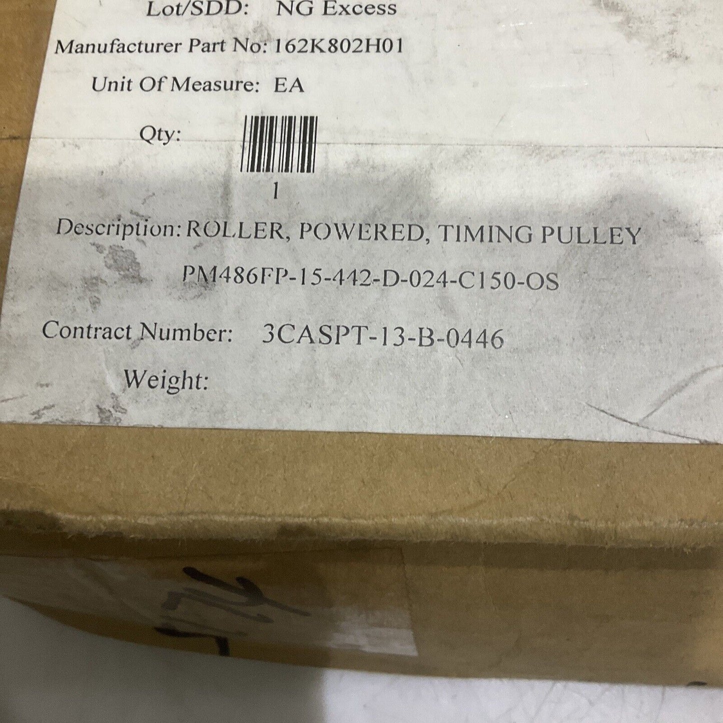 POWER MOLLER ITOH PW486FP-15-442-D-024-C150-0S POWERED ROLLER TIMING PULLEY U3S