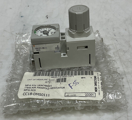 SMC ARM10F2-08G-Z COMPACT AIR MANIFOLD REGULATOR U3S