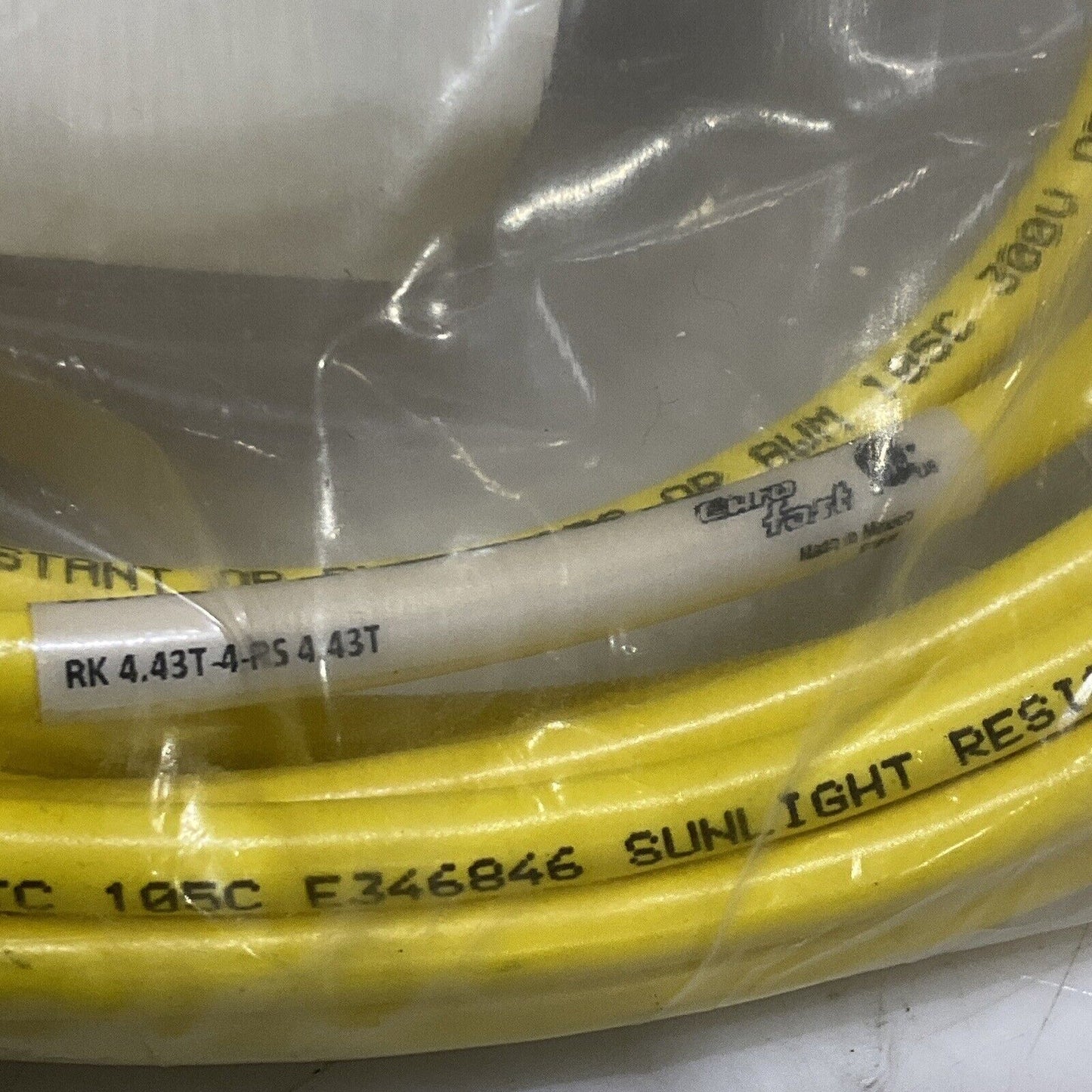 TURCK U2177-22 RK4.43T-4-RS 4.43T CABLE ASSEMBLY LOT OF 2 U3S