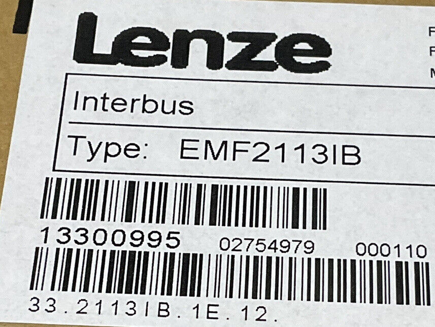 LENZE EMF2113IB INTERBUS FUNCTION-MODULE U3S