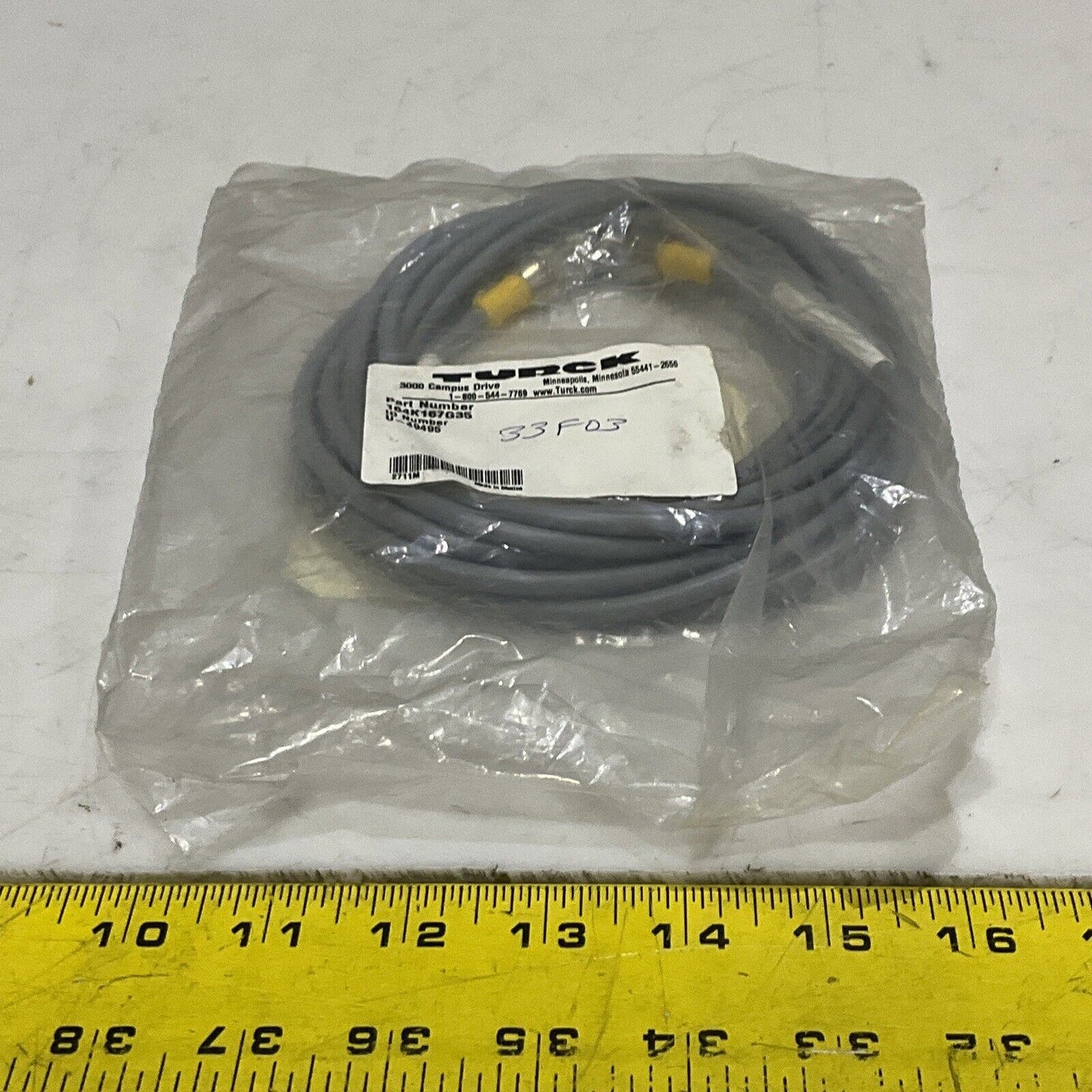 TURCK U-49495 164K167G35 CABLE ASSEMBLY W4200 RUS LWR ENTRY V1324 RUS JB4 U3S