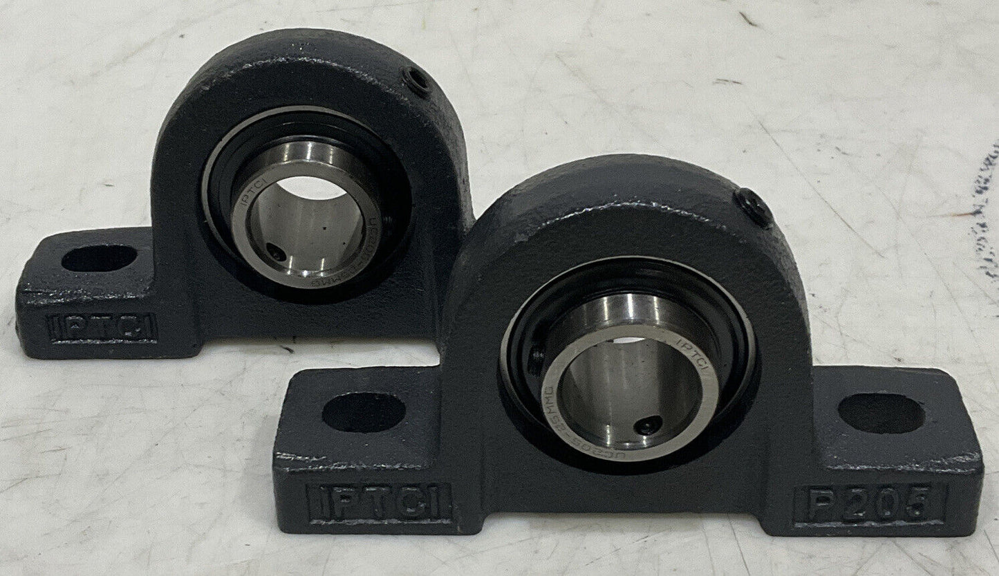 IPTCI UCP 205 25MM N SET SCREW LOCK PILLOW BLOCK LOT OF 2 U3S