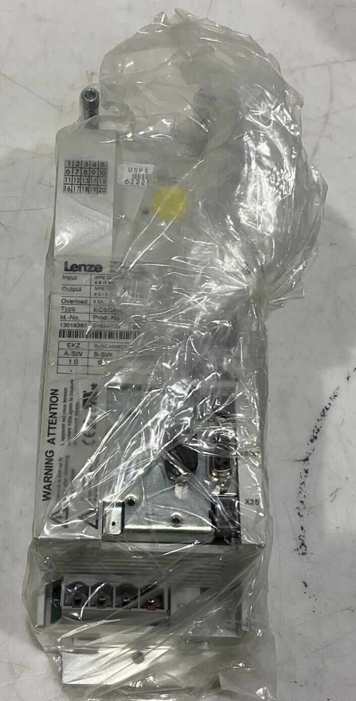 LENZE ECSCA008C4B 0-600HZ SERVO POWER SUPPLY U3S