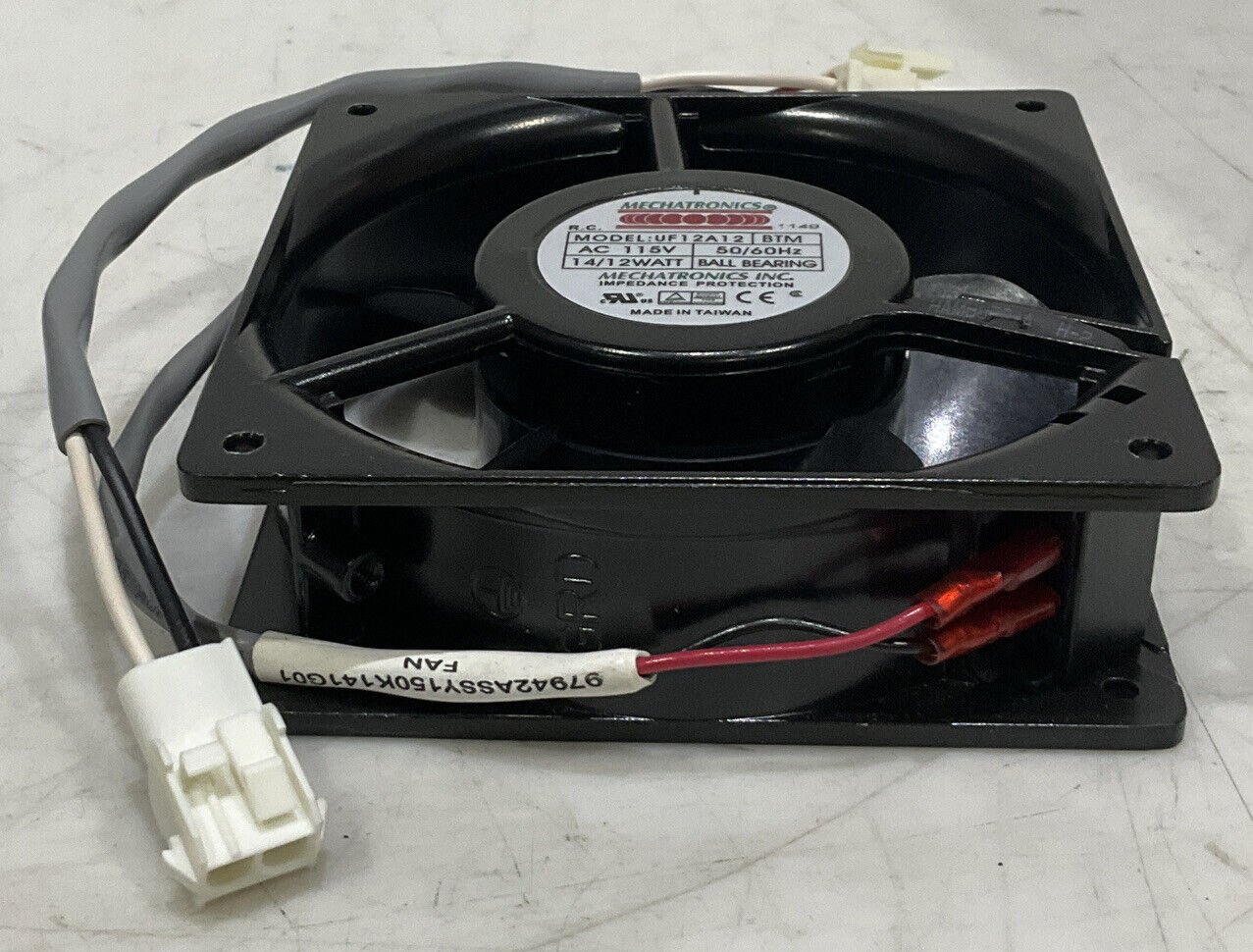 MECHATRONICS UF12A12 115V 50/60HZ 12WATT ALUMINUM FRAME COOLING FAN U3S