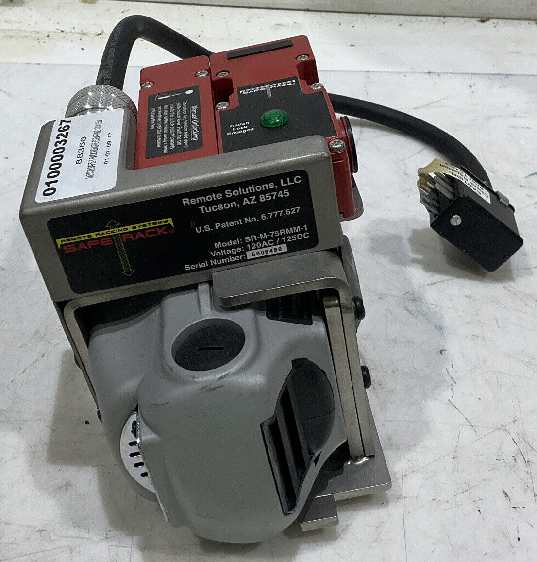 REMOTE SOLUTIONS SR-M-75RMM- 120AC/125DC ELEVATING REMOTE RACKING SYSTEM 373