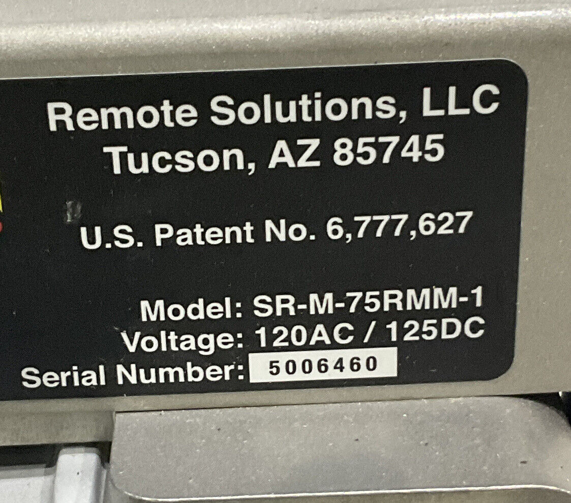 REMOTE SOLUTIONS SR-M-75RMM- 120AC/125DC ELEVATING REMOTE RACKING SYSTEM 373