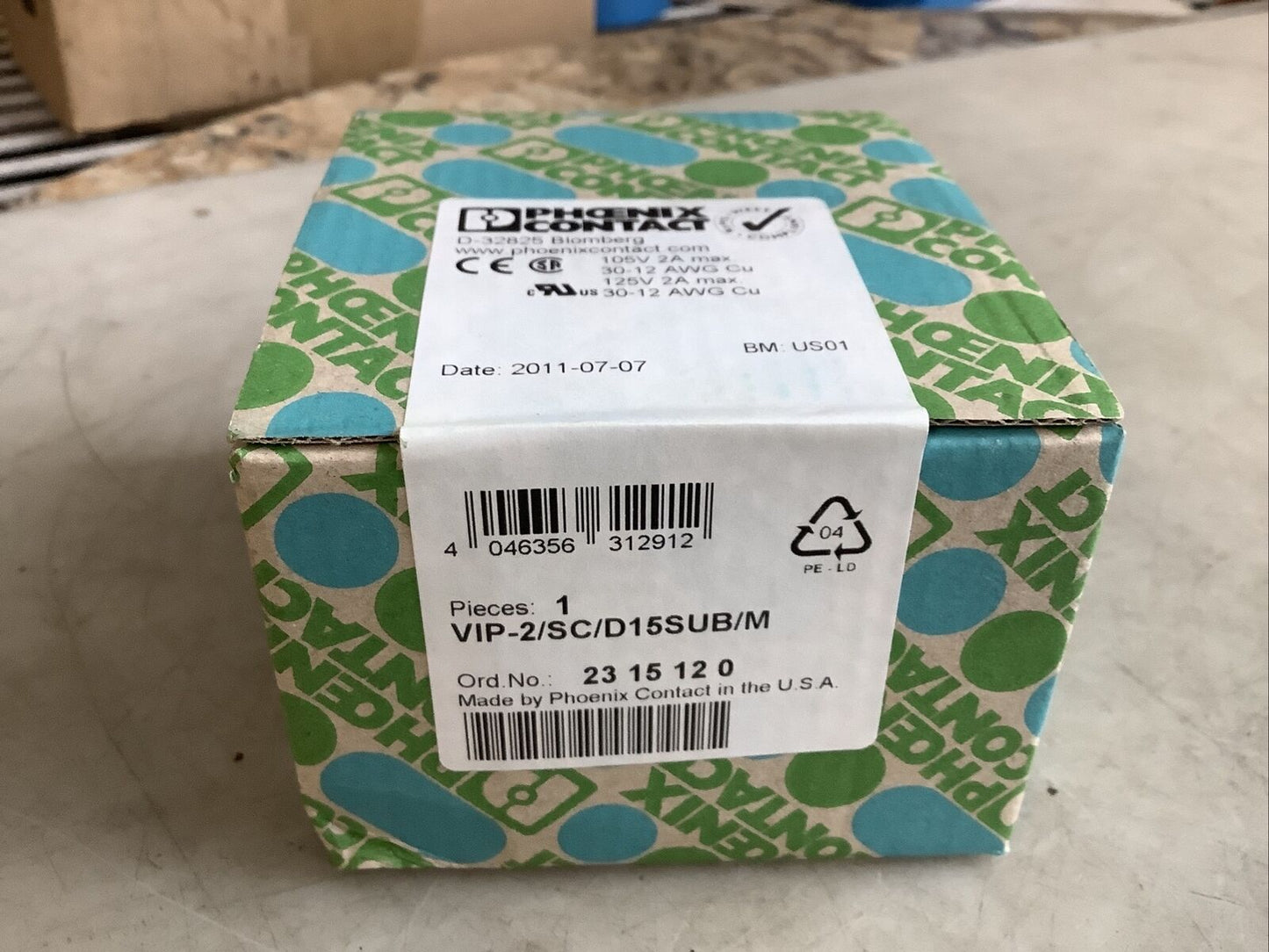 PHOENIX CONTACT VIP-2/SC/D15SUB/M INTERFACE MODULE U3S - LOT OF 2