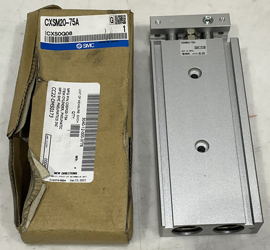 SMC CXSM20-75A PNEUMATIC DUAL ROD GUIDED CYLINDER U3S