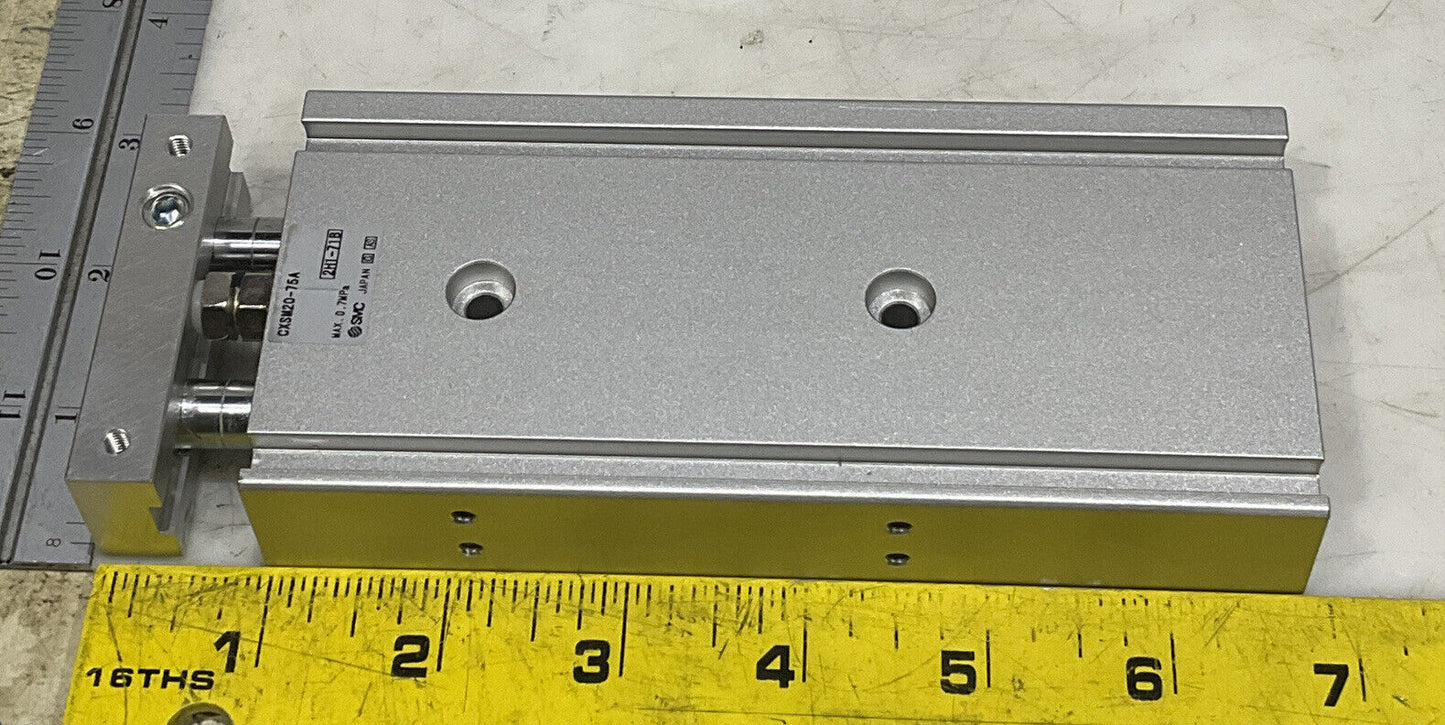 SMC CXSM20-75A PNEUMATIC DUAL ROD GUIDED CYLINDER U3S