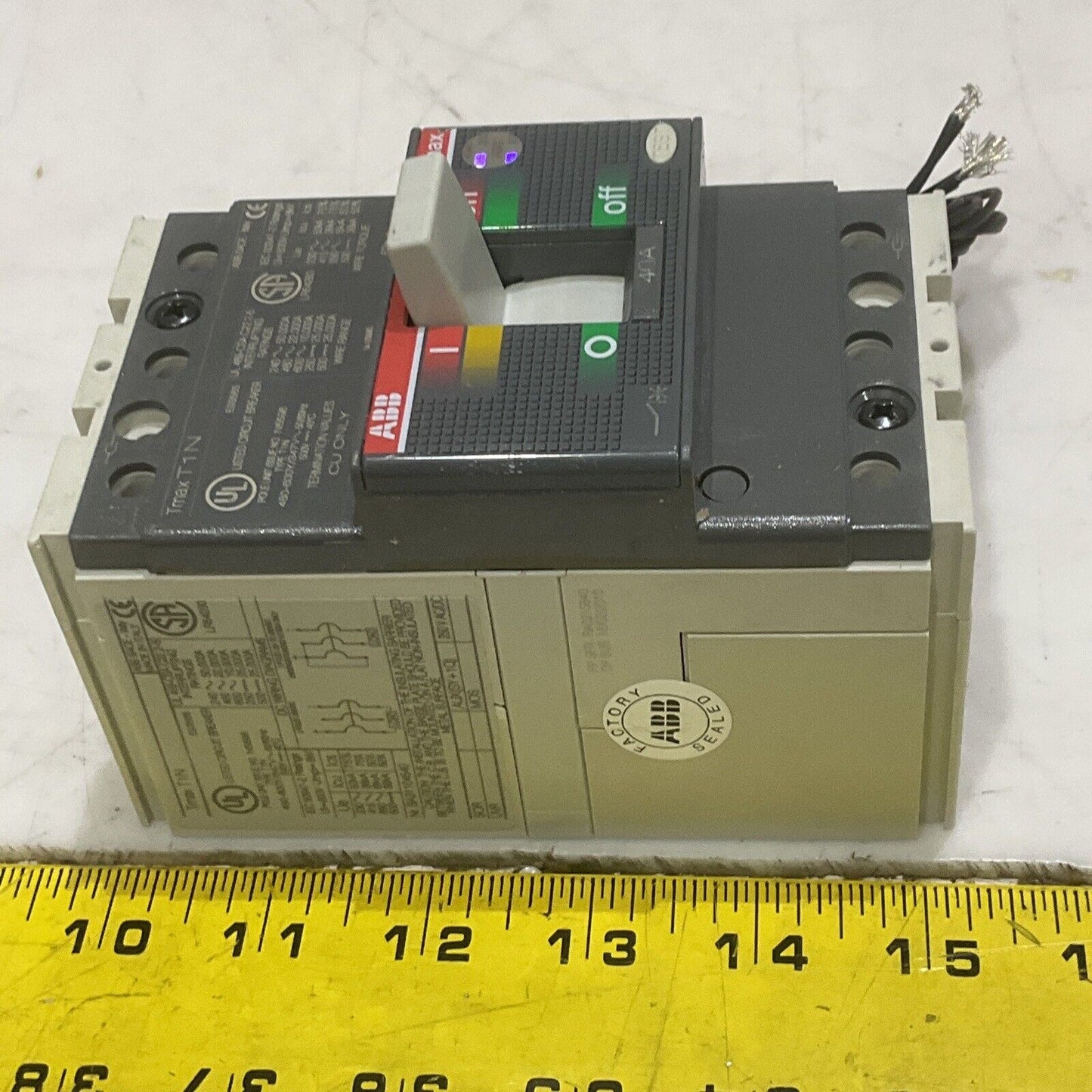 ABB SACE T1N SACE TMAX T1N CIRCUIT BREAKER 40A 3POLE U3S
