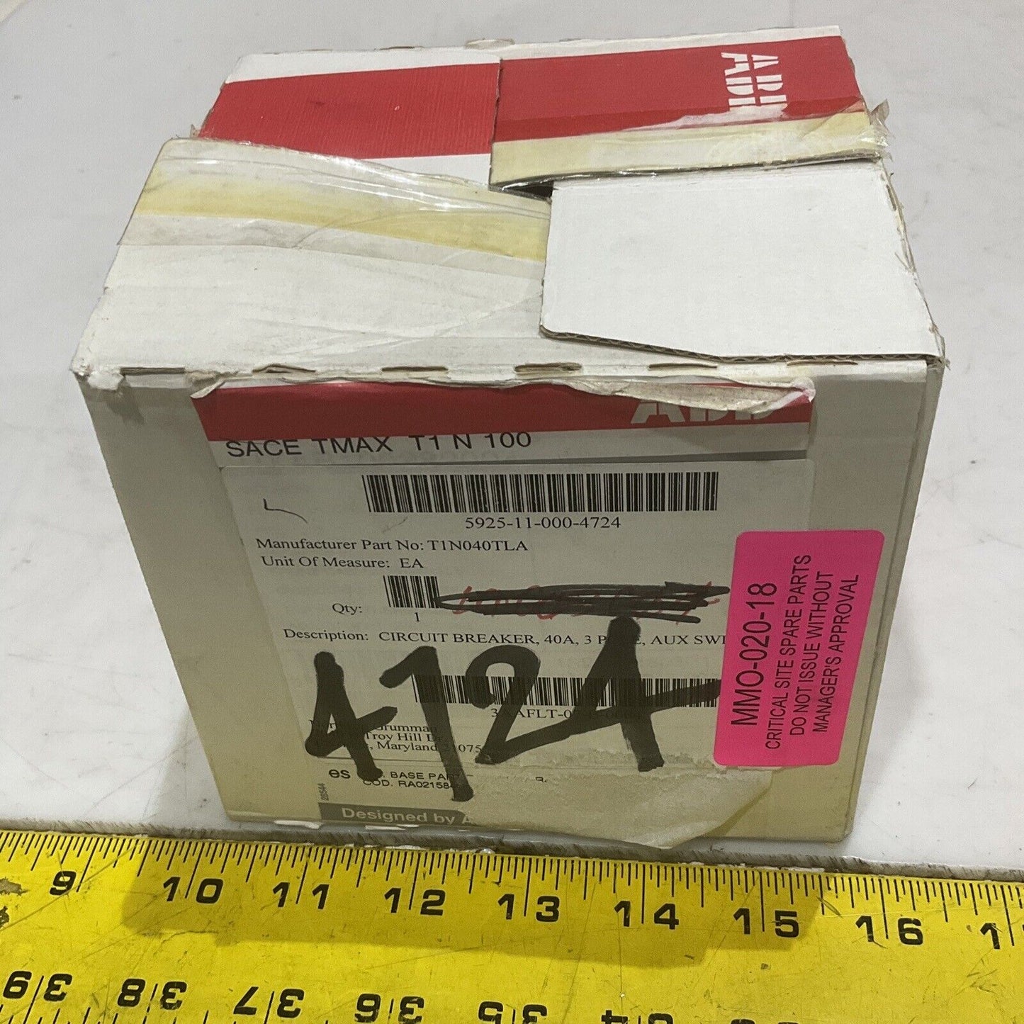 ABB SACE T1N SACE TMAX T1N CIRCUIT BREAKER 40A 3POLE U3S