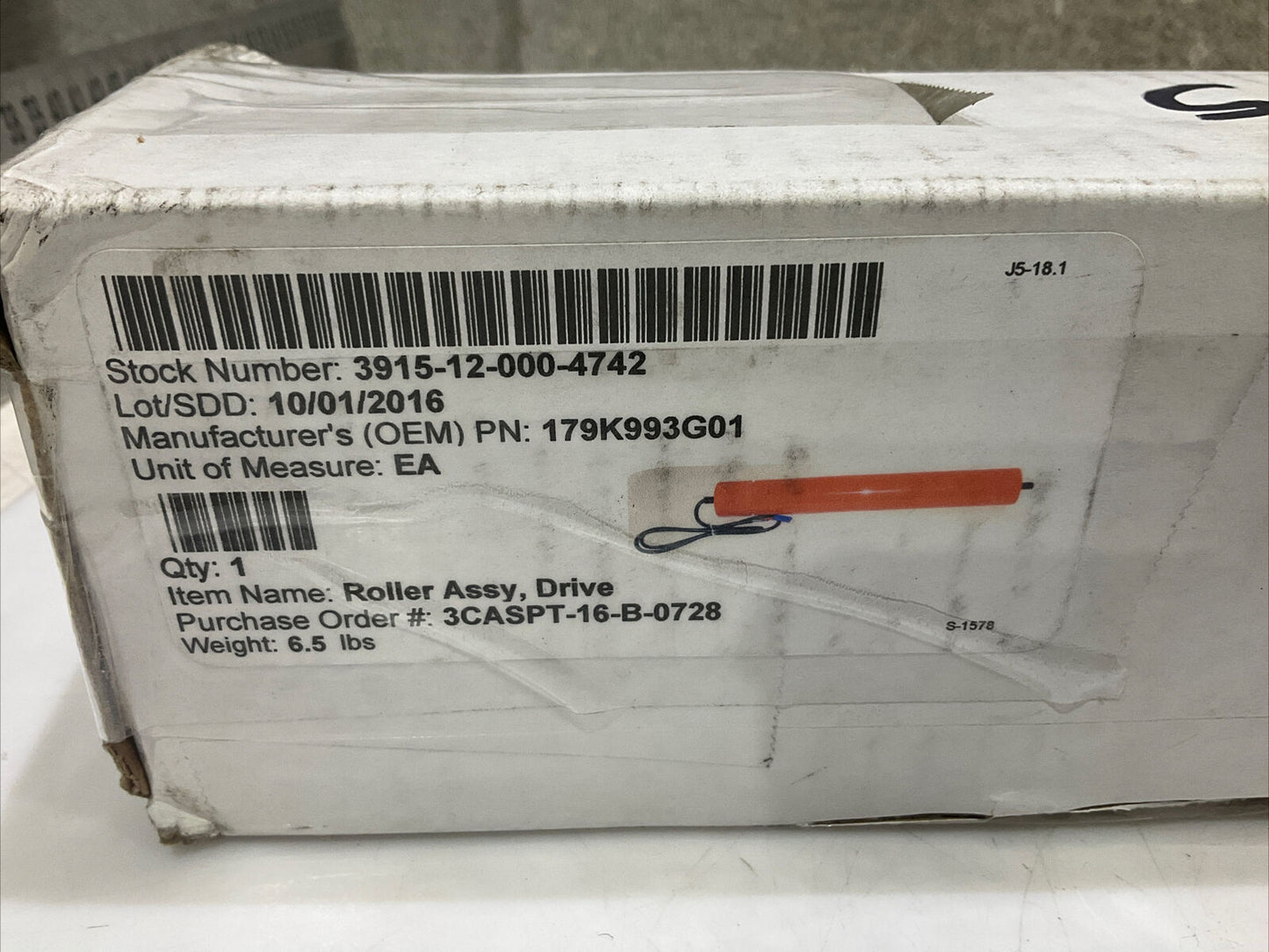 PM486FP-5-416-D-024-Z100 DRIVE ROLLER ASSEMBLY DRIVE U3S