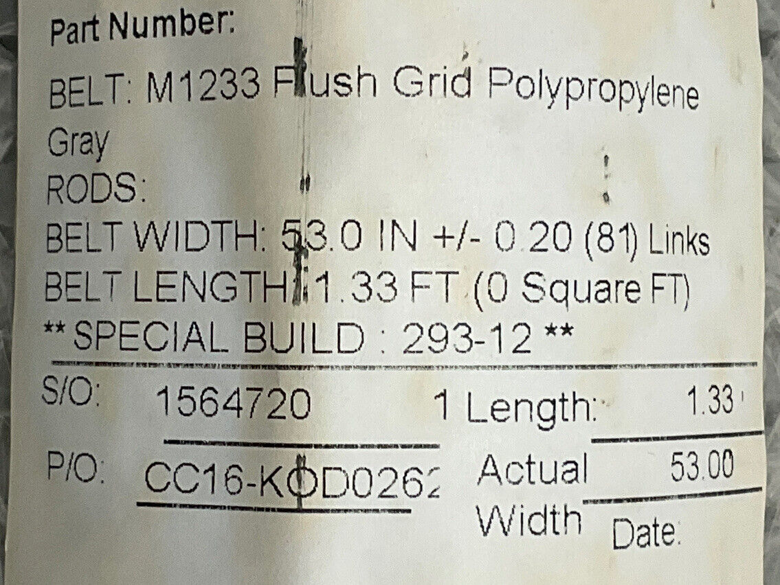 GENERAL 162K604H01 MODULAR BELTING U3S
