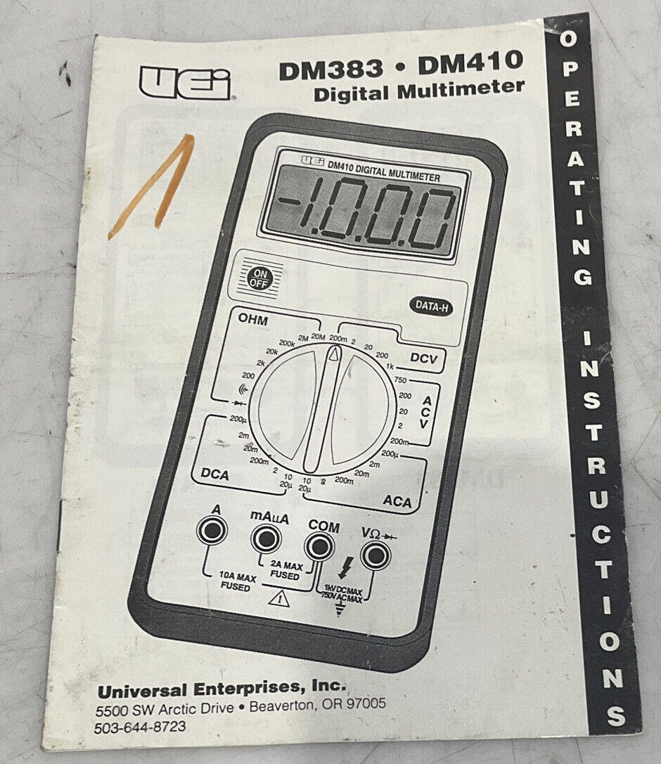 UEI  DM383B DIGITAL MULTIMETER U3S