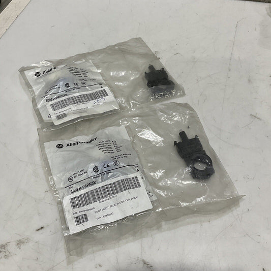 AB ALLEN BRADLEY 800FP-P6PN3B PILOT LIGHT FLUSH BLUE LED 24 VDC LOT OF 2 U3S