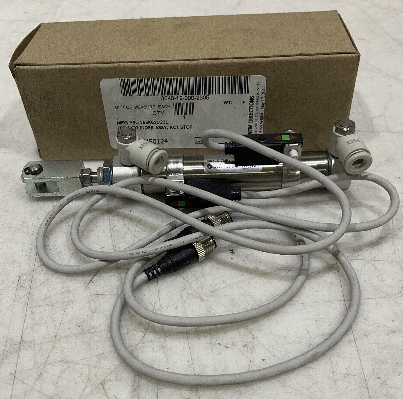 SMC CDJ2B16-60Z-B RCT STOP CYLINDER ASSEMBLY U3S