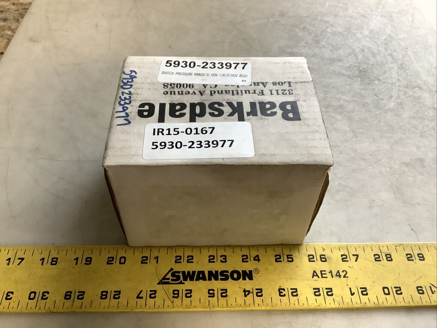 BARKSDALE VCD2H-H18SS DIAPHRAGM PRESSURE SWITCH 373