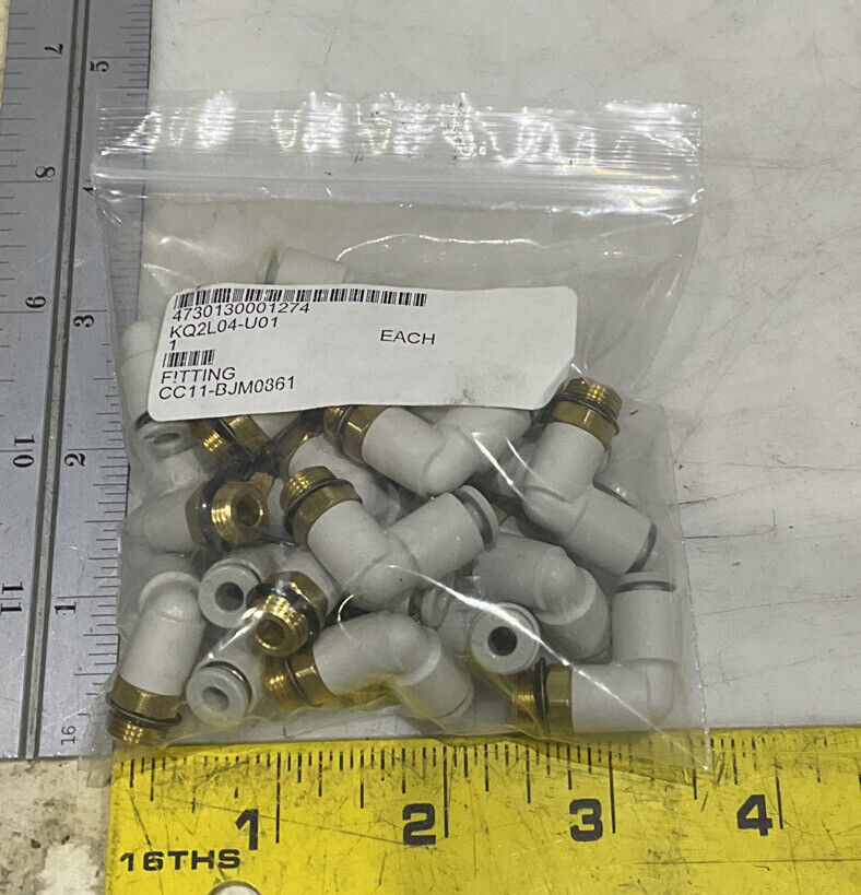 SMC KQ2L04-U01 ELBOW FITTING LOT OF 22 U3S