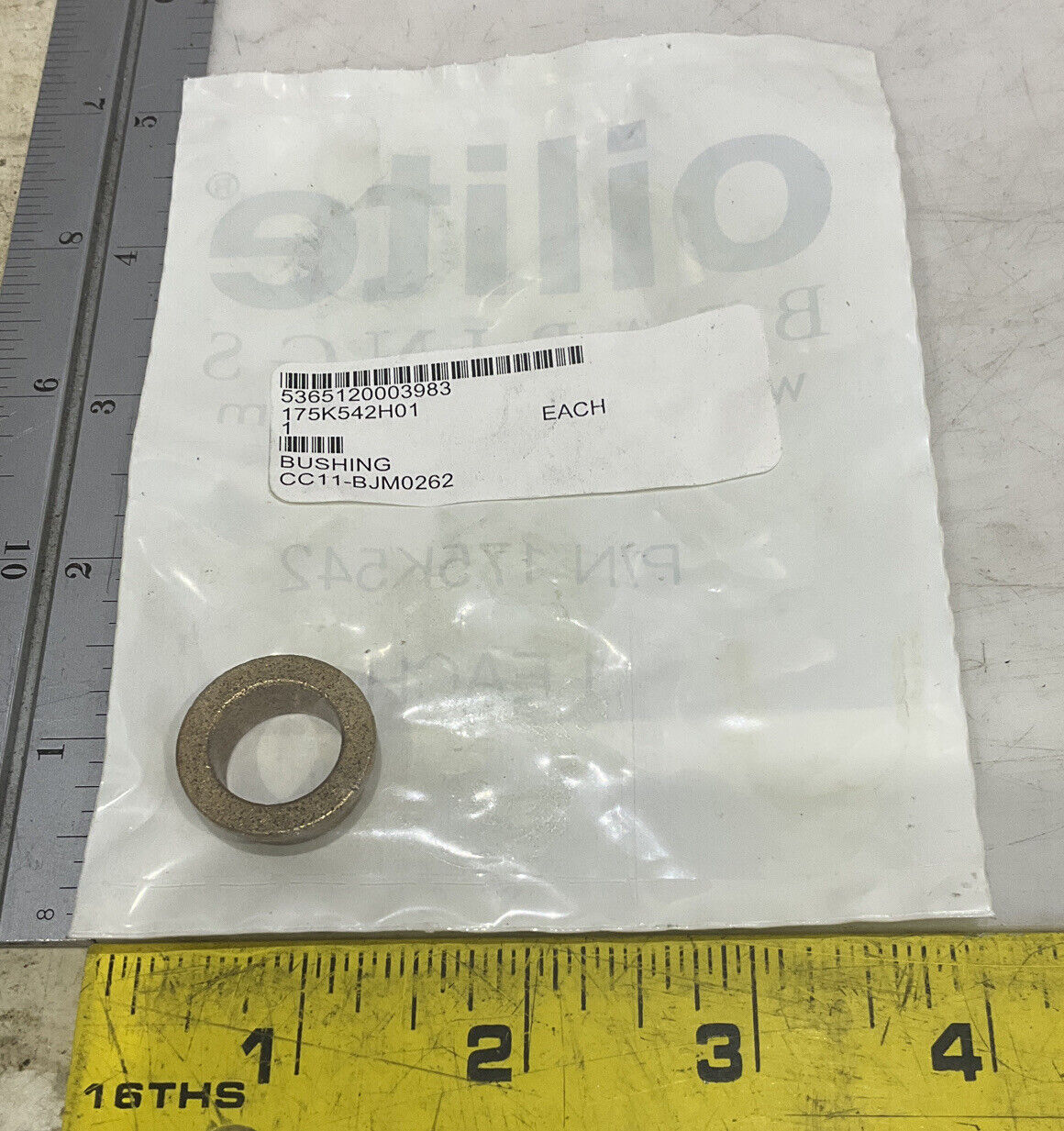 OILITE 175K542H01 BUSHING FLANGED SLEEVE BEARING LOT OF 4 U3S