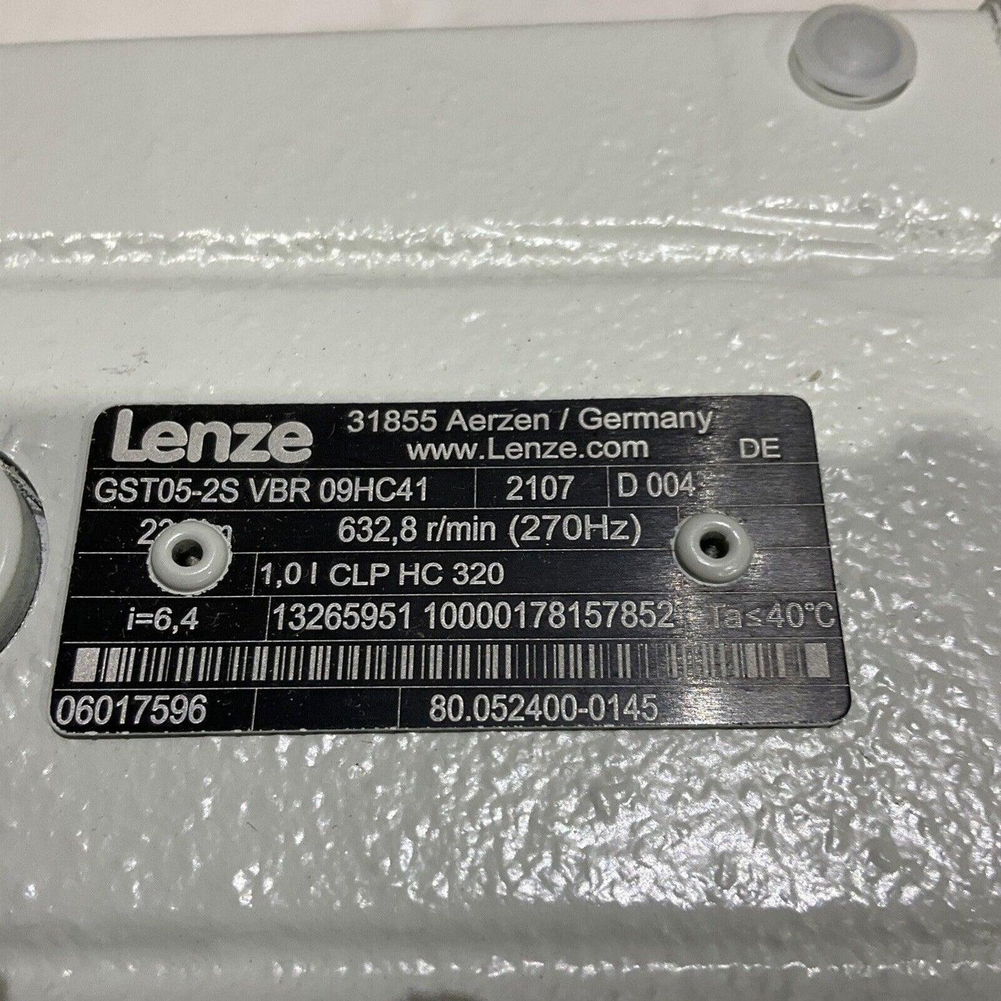 LENZE GST05-2S VBR 09HC41 SERVO GEAR MOTOR 3-MOT U3S