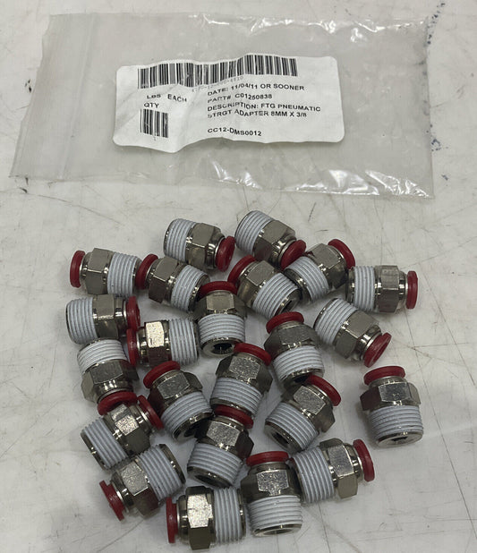 C01250838 COMPRESSED AIR FITTING 8MMX3/8 LOT OF 23 U3S