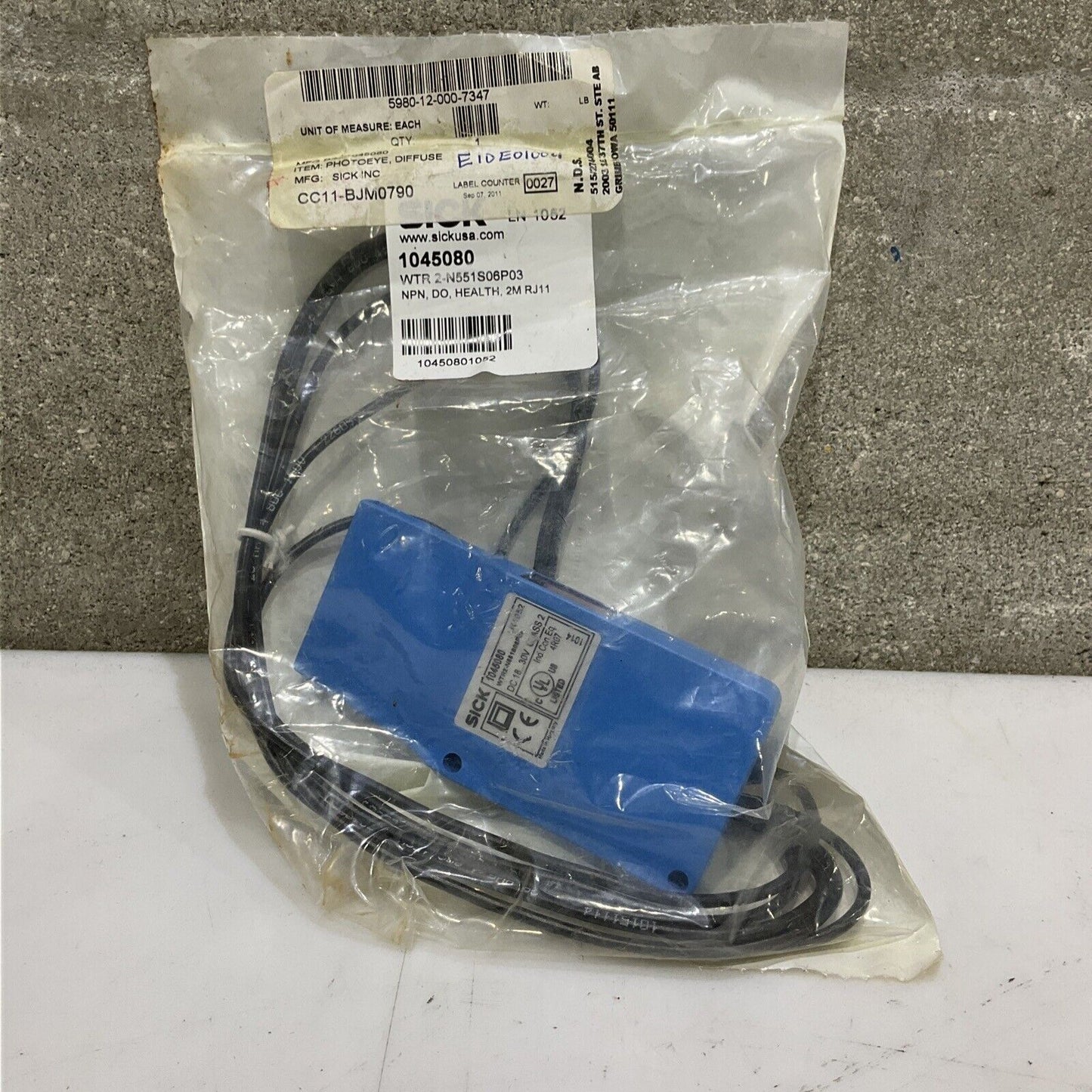 SICK WTR2-N551S06 OPTIC ELECTRONIC PHOTOELECTRIC PROXIMITY SWITCH U3S