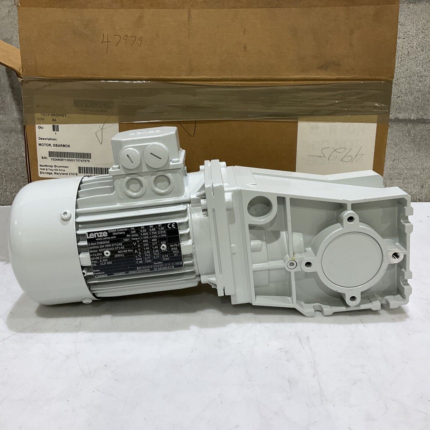 LENZE GKR04-2M VBR 071C42 MDEMAXX 072-42 GEARBOX MOTOR U3S