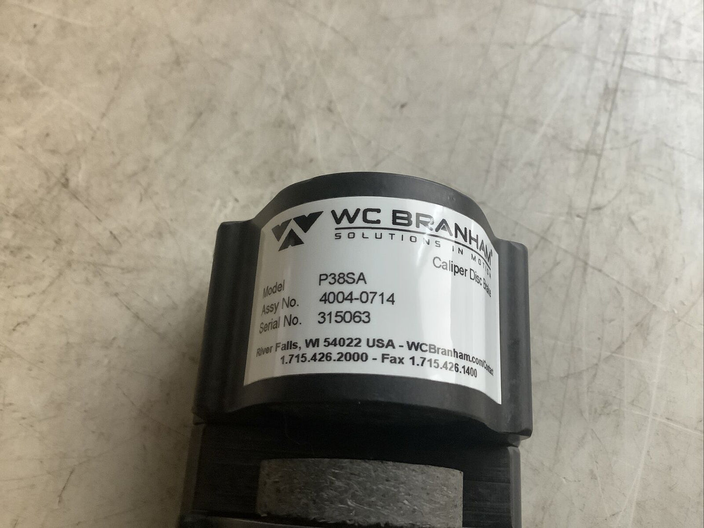 WC BRANHAM P38SA CALIPER DISC BRAKE U3S