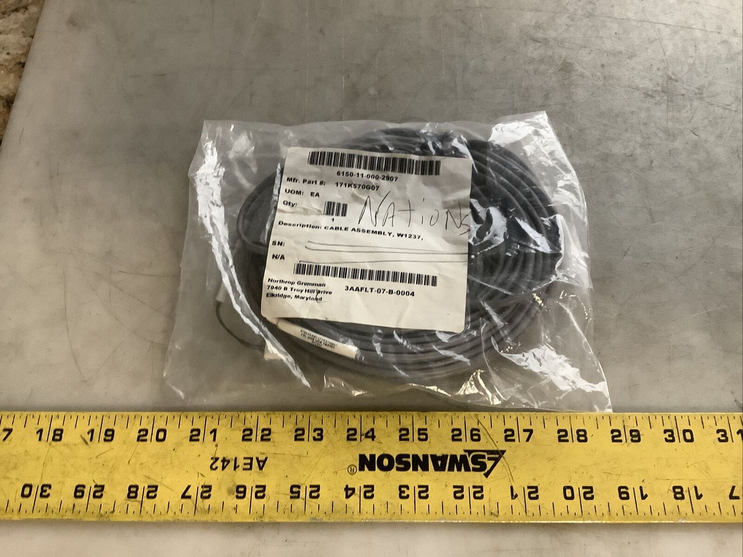 TURCK 97942 171K570G07 CABLE ASSEMBLY U3S