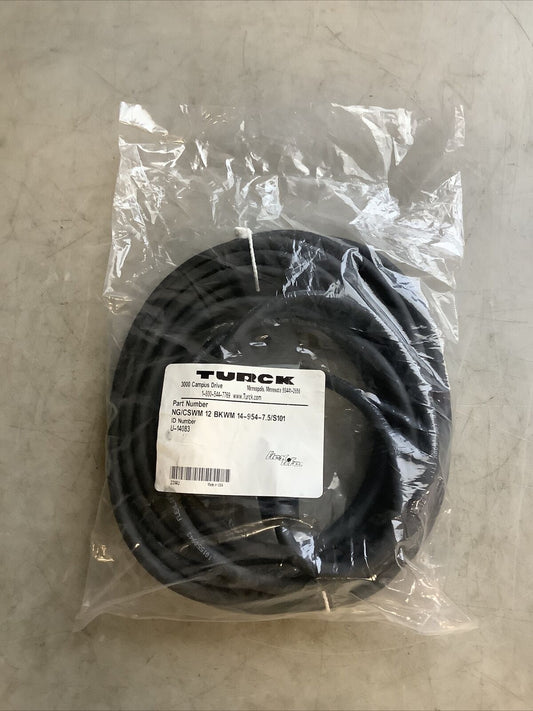 TURCK NG/CSWM 12 BKWM 14-954-7.5/S101 U-14083 CORDSET U3S