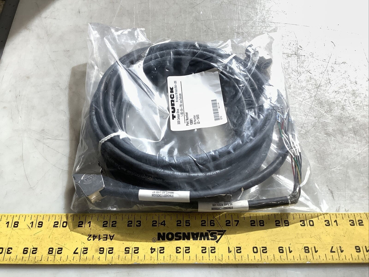 TURCK 13081 U2-16493 CABLE ASSEMBLY U3S
