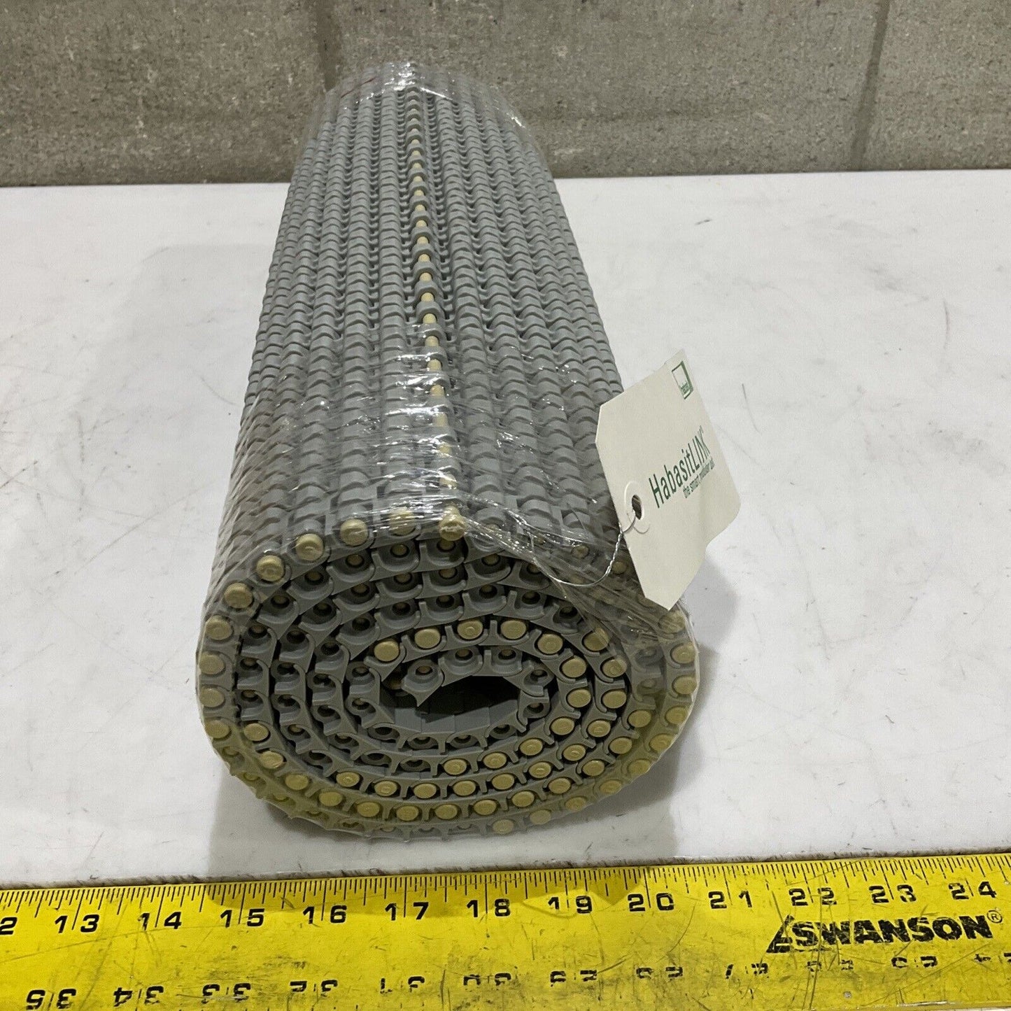 HABASIT AMERICA G1220 MODULAR BELTING 115 ROWS GRAY PP 18 IN X 58 IN U3S