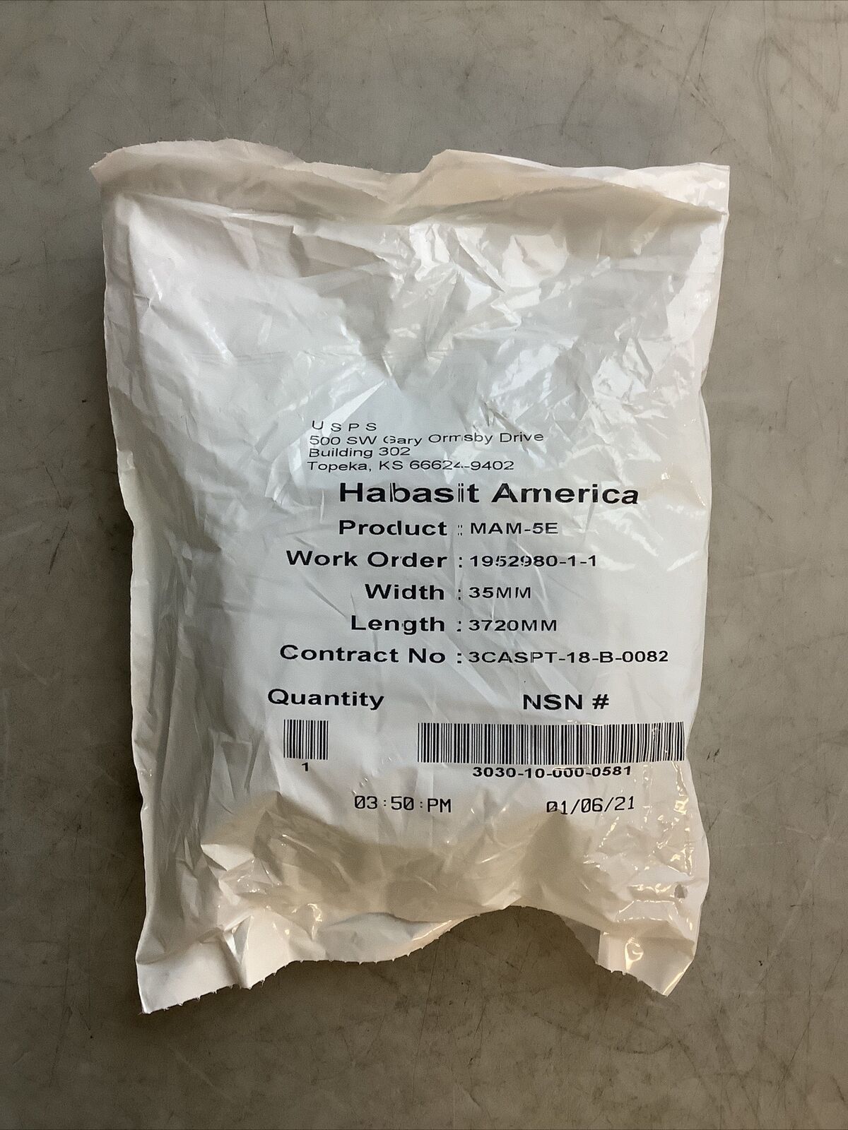 HABASIT AMERICA MAM-5E CONVEYOR BELTS 35 MM X 3720 MM U3S - LOT OF 7