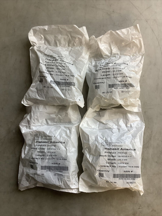 HABASIT AMERICA MAM-5E CONVEYOR BELTS 35.3 MM X 2075 MM U3S - LOT OF 4