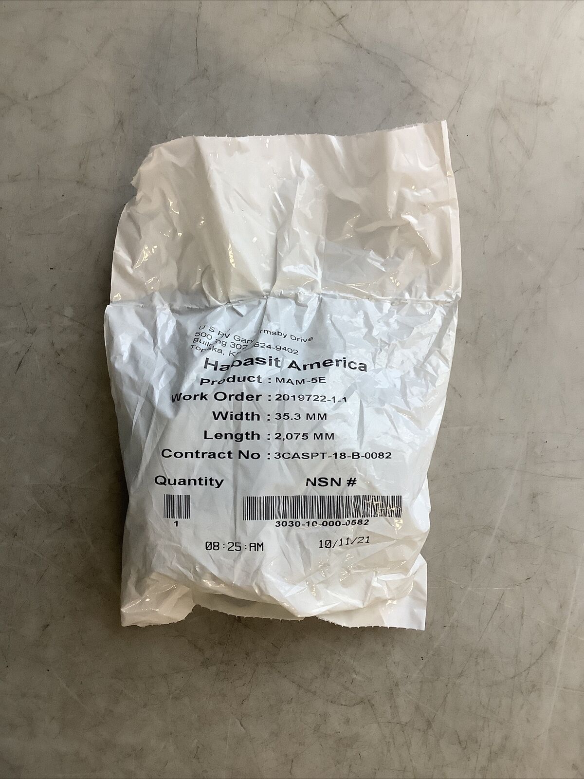 HABASIT AMERICA MAM-5E CONVEYOR BELTS 35.3 MM X 2075 MM U3S - LOT OF 4