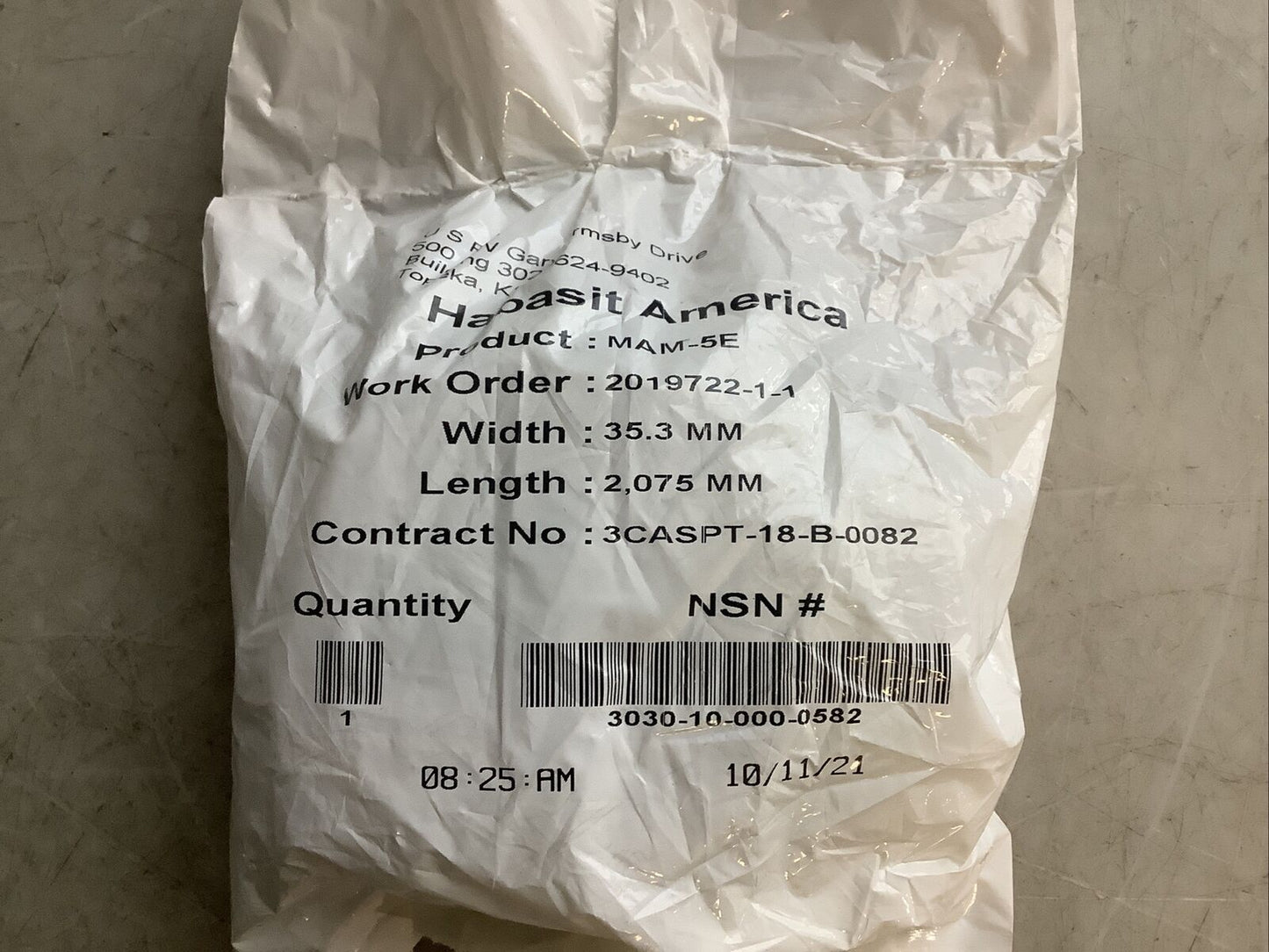 HABASIT AMERICA MAM-5E CONVEYOR BELTS 35.3 MM X 2075 MM U3S - LOT OF 4