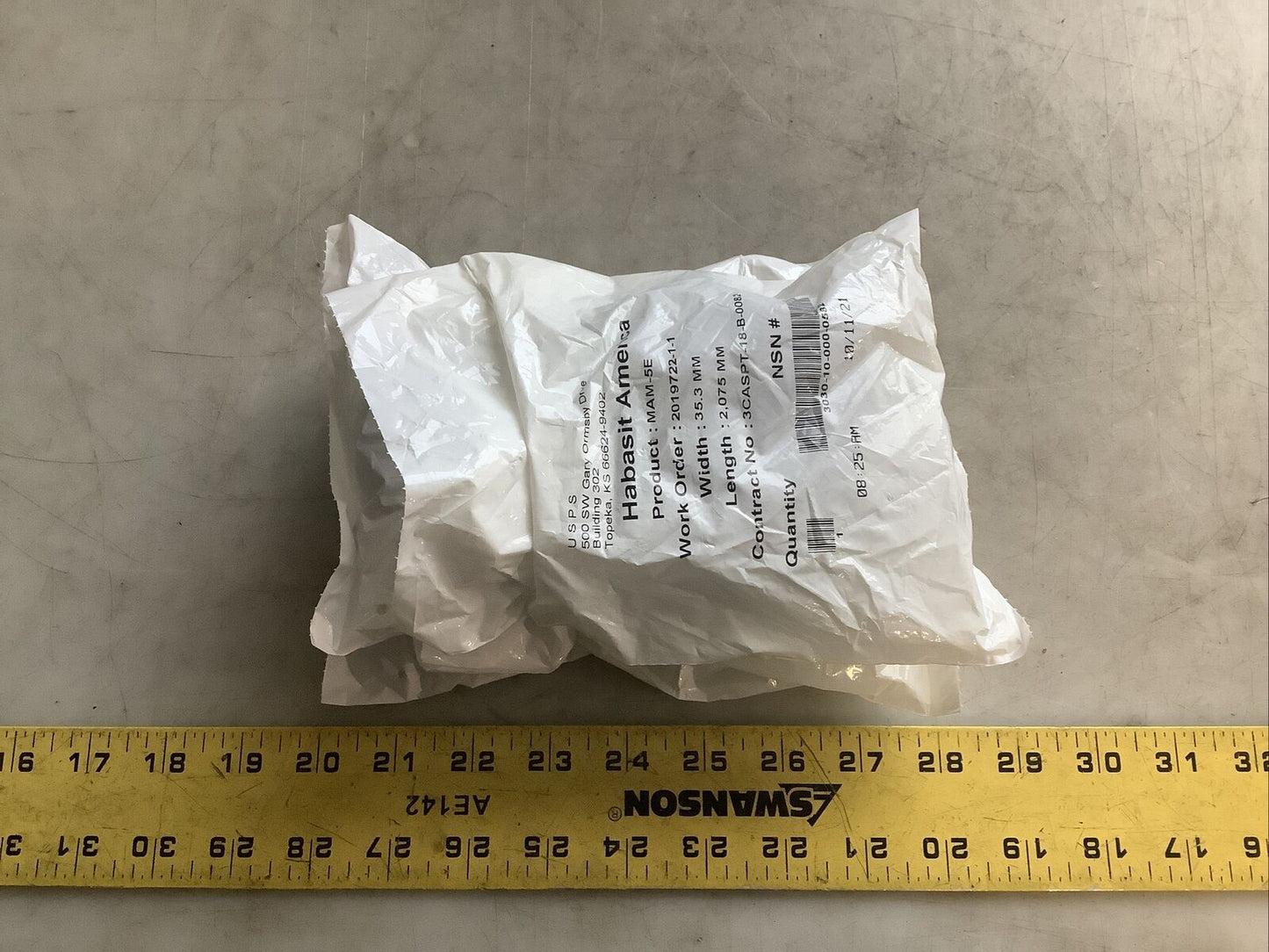 HABASIT AMERICA MAM-5E CONVEYOR BELTS 35.3 MM X 2075 MM U3S - LOT OF 4