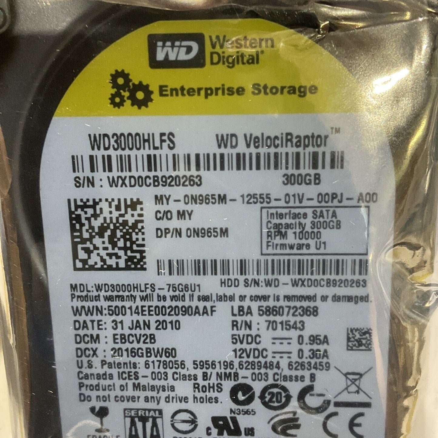 WESTERN DIGITAL WD3000HLFS INTERNAL HARD DRIVE U3S