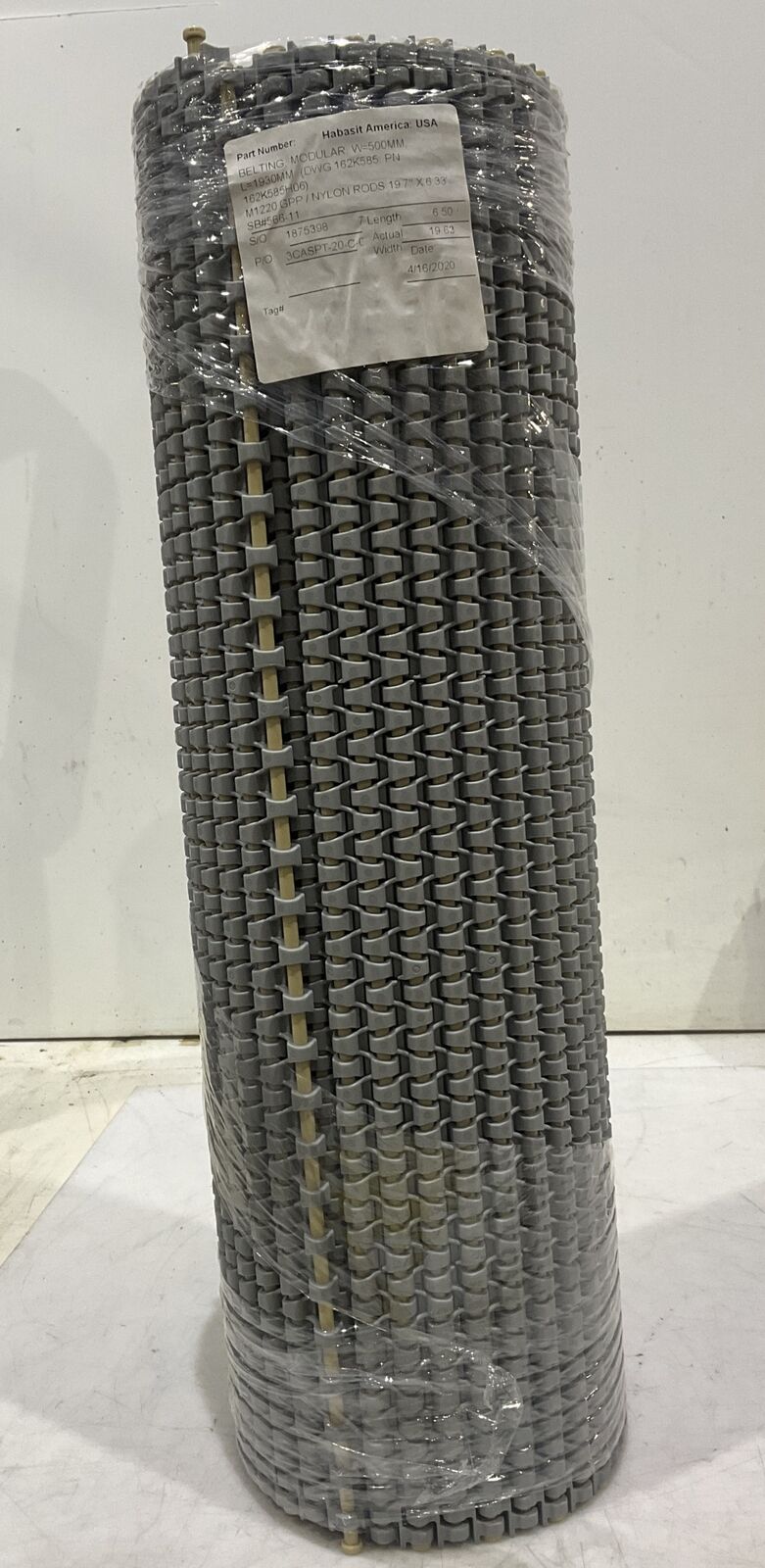HABASIT AMERICA M1220 CONVEYOR BELT 20 IN BY 76 IN U3S