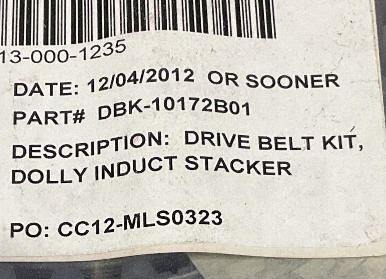 MACRON DBK-10172B01 DRIVE BELT KIT DOLLY INDUCT STACKER U3S