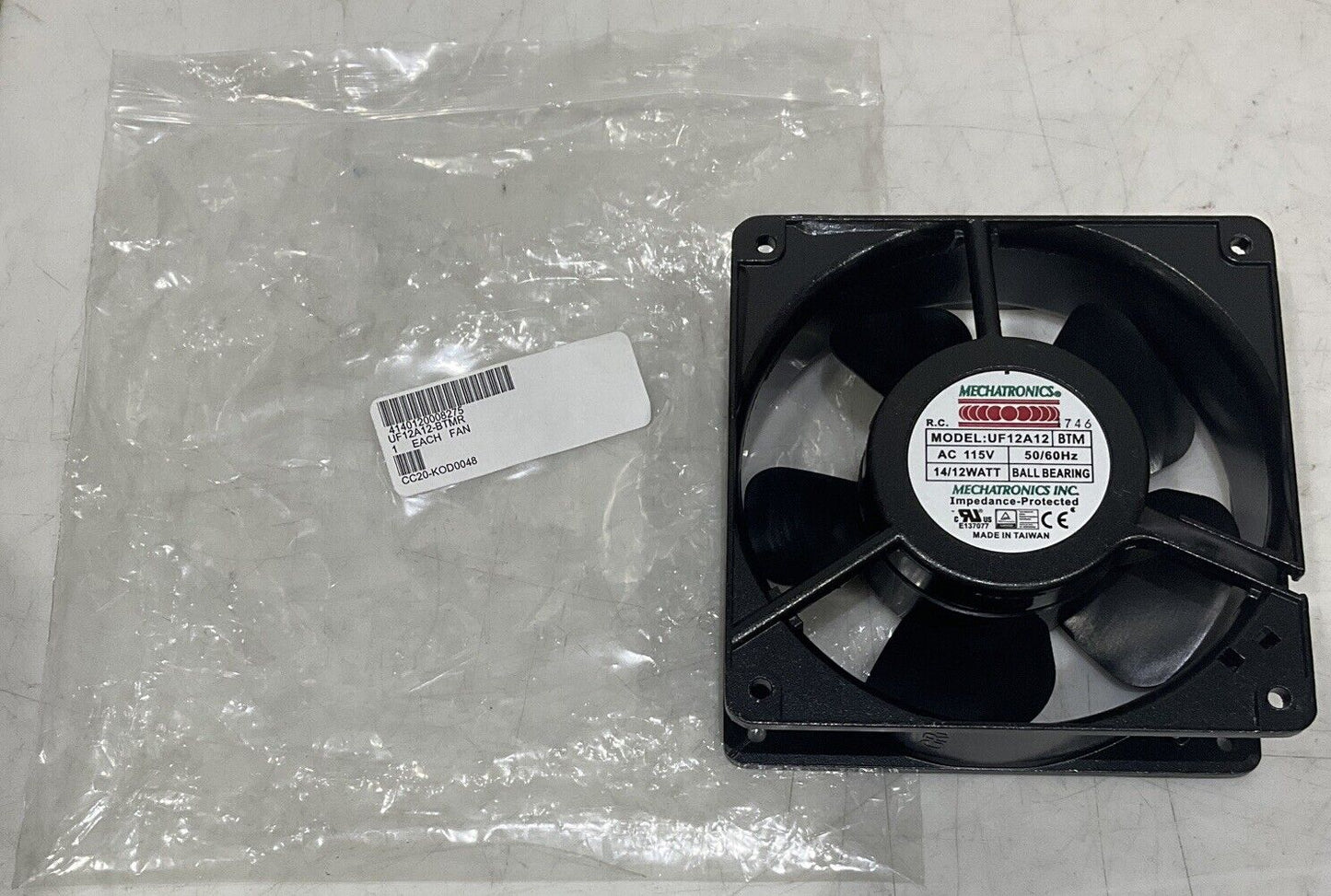 MECHATRONICS UF12A12-BTMR ALUMINUM FRAME COOLING FAN U3S