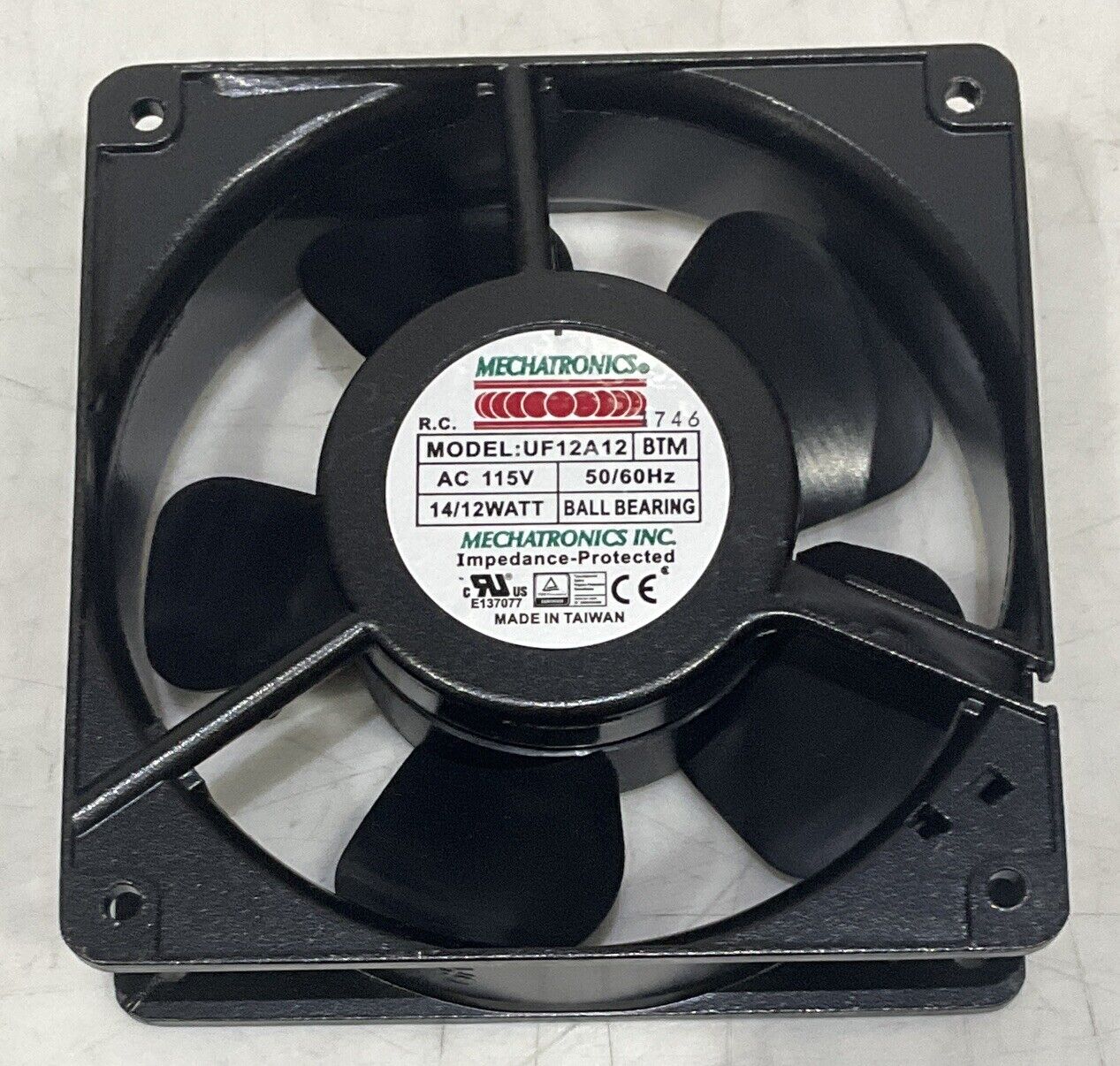MECHATRONICS UF12A12-BTMR ALUMINUM FRAME COOLING FAN U3S