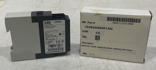 ABB CM-MPS 1SVR430885R1300 MULTIFUNCTION THREE-PHASE MONITORING RELAY U3S