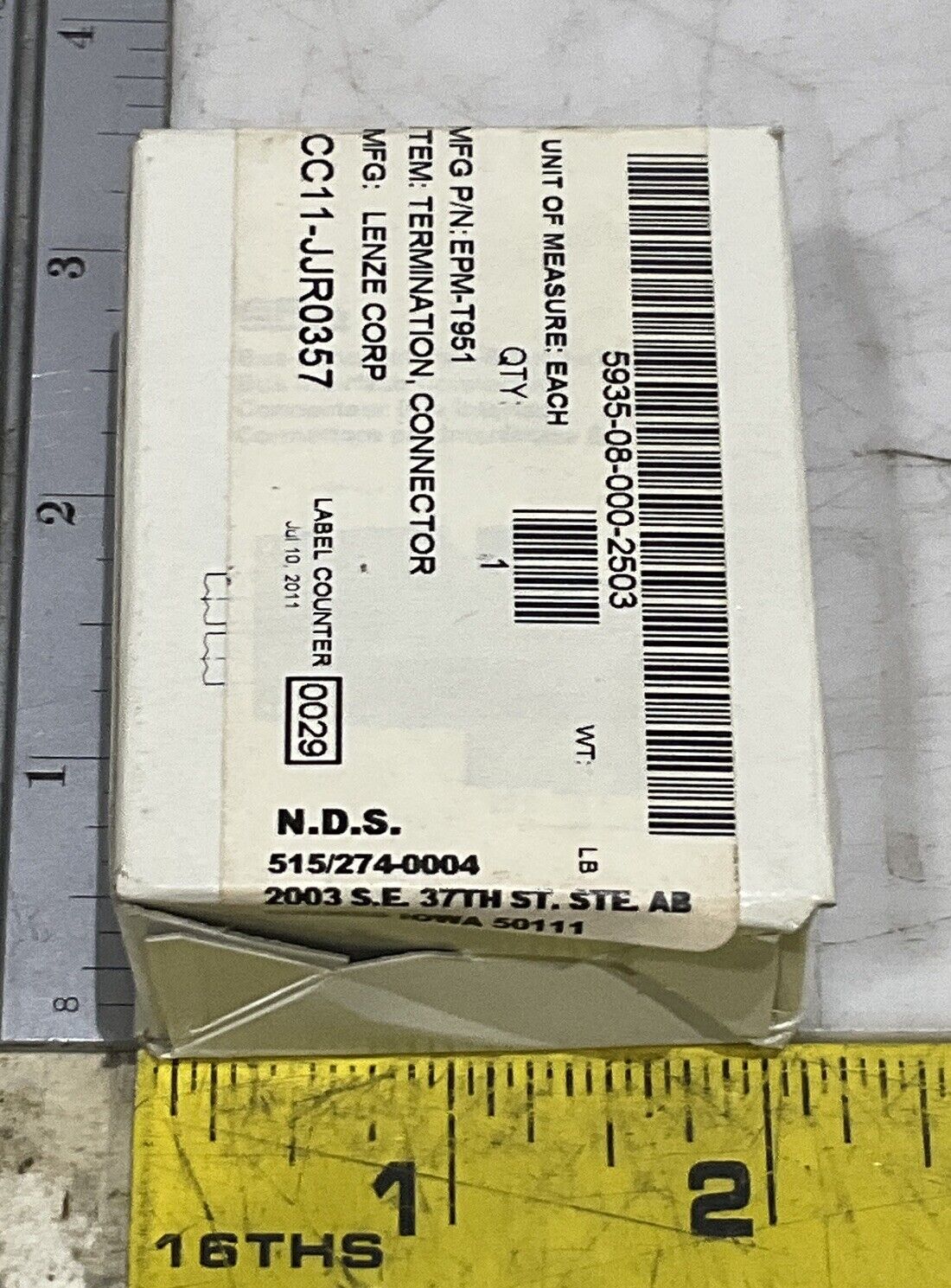 LENZE 1119 EPM-T951 CONNECTOR TERMINATION U3S